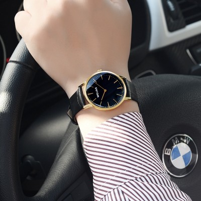 Male ultra-thin quartz watches waterproof really thin belt fashion leisure men's watch contracted male table in Vegas