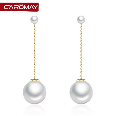Lome jewelry 925 silver long female tassels eardrop pearl earrings South Korea is contracted temperament joker earrings