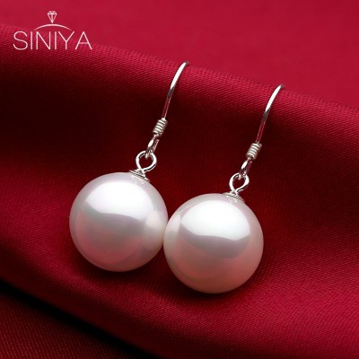 Xin li ya 925 tremella nail temperament pearl earrings eardrop Korea contracted fashion joker allergy free silver ornaments