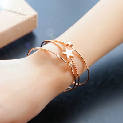 Gold plated bracelet female Korean students contracted Sen Department of South Korea opening fashion trendsetter bestie personality Jewelry Bracelet