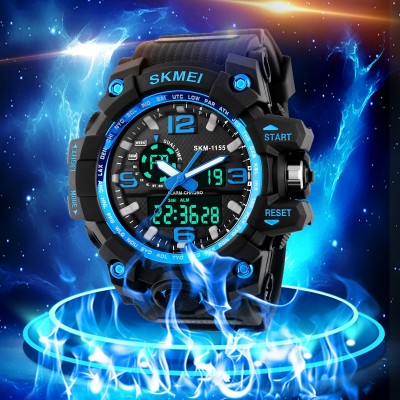 Large outdoor sports teenagers dial electronic watch male children watch male students show LED double high school students