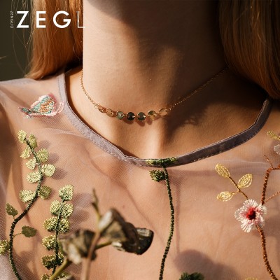 ZENGLIU Korea all-match female short chain necklace accessories clavicle Pendant Jewelry Necklace collar neck simple