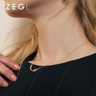 ZENGLIU Korean character Feather Necklace female short chain simple clavicle dress accessories all-match neck chain