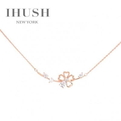 Pretty things Qiaoyu European fashion all-match diamond necklace chain Sakura temperament clavicle designated souvenir
