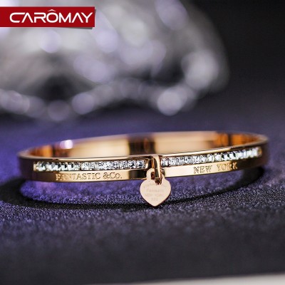 Kalome jewelry fashion love bracelet crystal bracelet block plated 18K handsel couple gifts for men and women