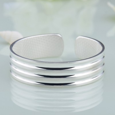 999 Sterling Silver Bracelet female fashion wide open silver bracelet to send his girlfriend