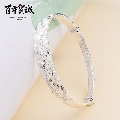 Female Fashion Star Sterling Silver Bracelet Silver bracelet ring pull son to send his girlfriend a gift
