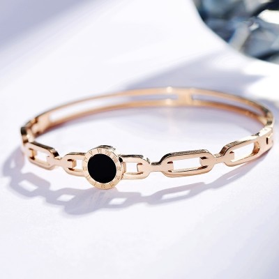 Ladies Fashion Bracelet women new digital Rome Korean minimalist personality rose gold bracelet titanium