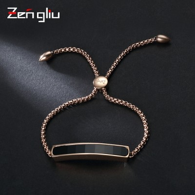 ZENGLIU Europe and America fashion bracelet, female rose gold, black, personality, Japanese and Korean Edition, popular hand rope ornaments