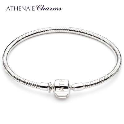 ATHENAIE925 Silver Snake Bracelet a glass bead based transport Bead Bracelet Silver Silver Bracelet lovers