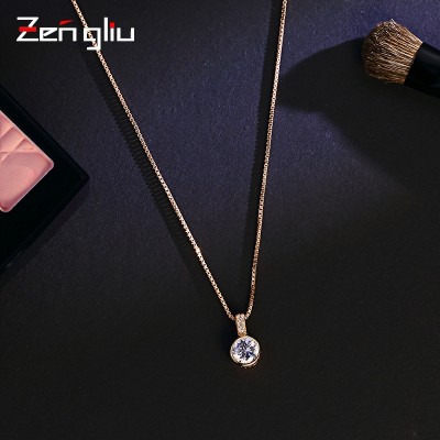 925 silver necklace, female clavicle chain female minimalist pendant, plated 18k rose gold, short fashion girlfriend gifts accessories