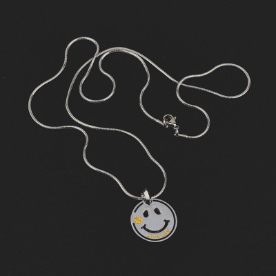 European style retro necklace and tide brand fashion lovers all-match smiling pendant long paragraph sweater chain accessories