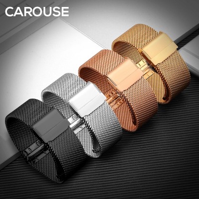 Alternative DW watch strap watches for men and women with stainless steel metal bracelet thin waterproof strip in Milan