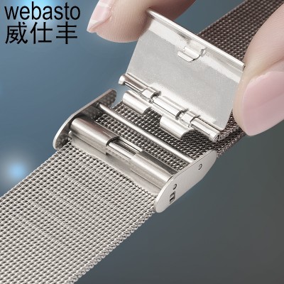 The new DW metal watch band stainless steel watch strap 18 female 14 male 20mm Milan woven mesh belt accessories CK Bracelet