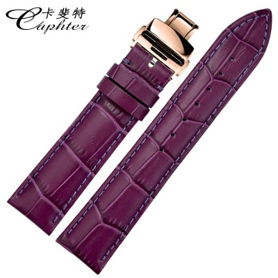 Butterfly watch with 20MM leather Leather Watchband 18MM purple skin 16 female Bracelet watches accessories