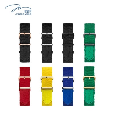 Men's watch band, head width, 20mm, multi color fashion, fashion watches, men's nylon strap