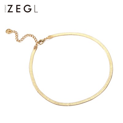 ZENGLIUchoker snake Bone Necklace female short chain chain collar neck clavicle simple Korean neck ornaments