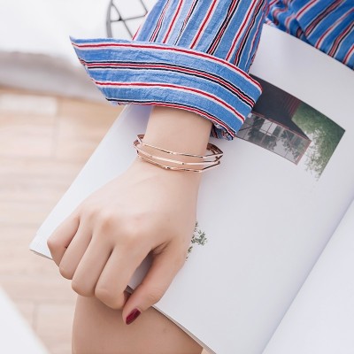 Korean hand on simple personality students tide Sen Department of fresh bestie all-match jewelry bracelet bracelet multi female