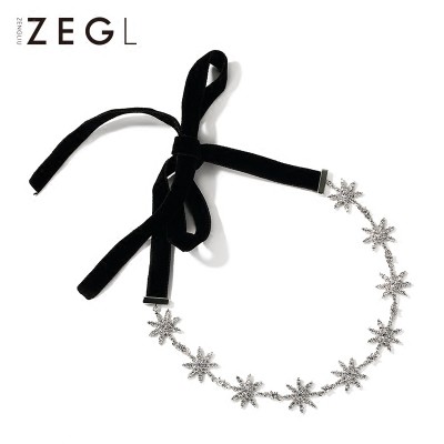 South Korea ZENGLIU neck bandage black necklace neck strap short chain necklace accessories simple female star of clavicle