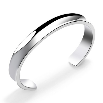 The arc opening men Bracelet titanium bracelet bracelet male concave boys simple sub Japan gift