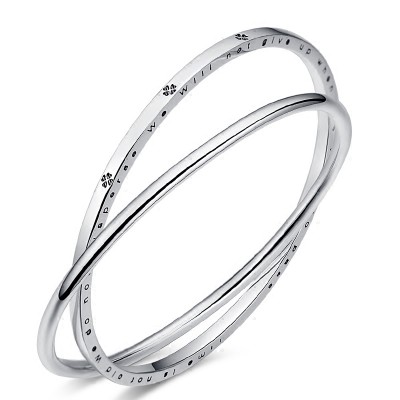 Silver Bracelet 999 Sterling Silver Bracelet Fashion clover Bracelet lovers to send his girlfriend
