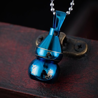 Six words gourd pendant Pendant Necklace charms Shurangama mantra for men and women, the opening year of fate.
