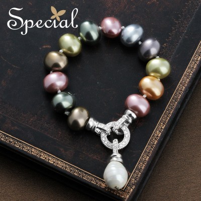 Special European and American fashion colored pearl bracelets, bracelets, hand strings, hand ornaments, Anna and jewelry