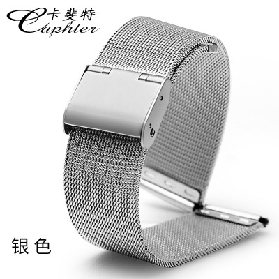 Ultra thin strip steel bracelet watch with black male female watches accessories gold watchband of stainless steel metal