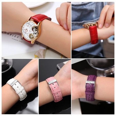 Red white strap nuzhen pickup Western Europe watch straps accessories needle retaining 8 to 10 18 mm20 12 and 16