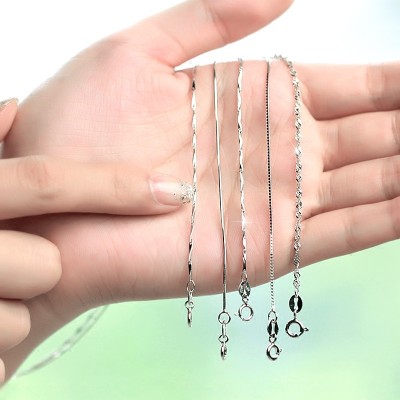 Silver trip S925 silver necklace female, Korea collarbone chain snake chain long chains contracted with chain best match