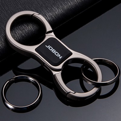 Jobon key chain, men's waist hanging, simple key chain pendant, metal key ring, creative gift