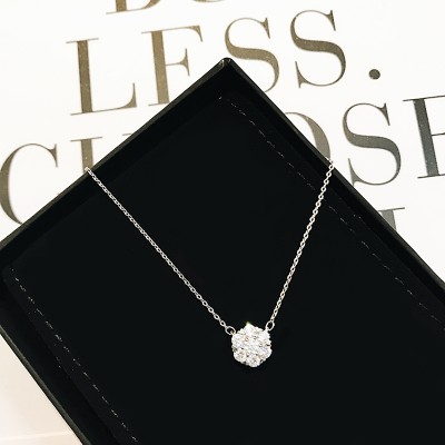 GOG simple flower Diamond Earrings personality zircon snow female temperament all-match earbob trendsetter in South Korea