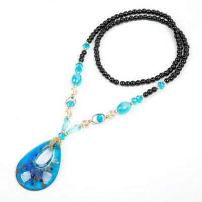 Flower field long national wind restoring ancient ways to decorate female adjacent sweater chain necklace pendant clothes hang joker adorn article qiu dong