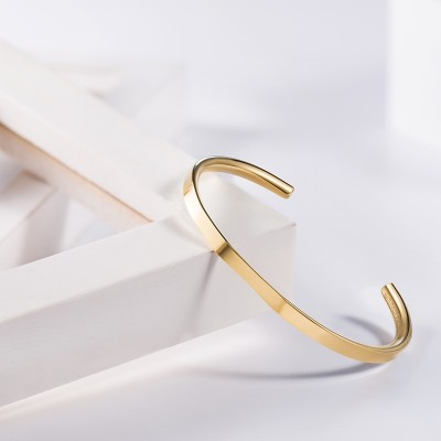 European and American fashion lovers all-match Korean minimalist rose gold bracelet openings girls bracelet bracelet