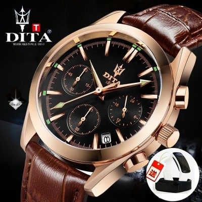 Di tower Men's watch waterproof wrist watch fashion men's watch luminous belt students leisure quartz watch