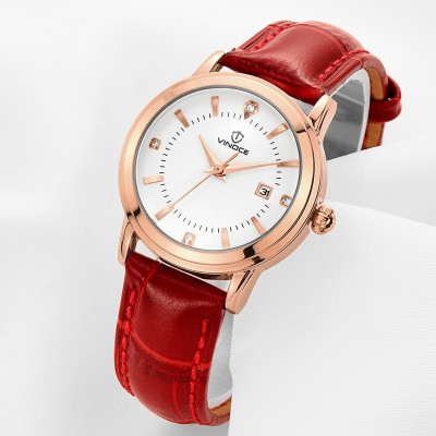 When winona True female table fashion quartz watch belt watch waterproof contracted set auger calendar table