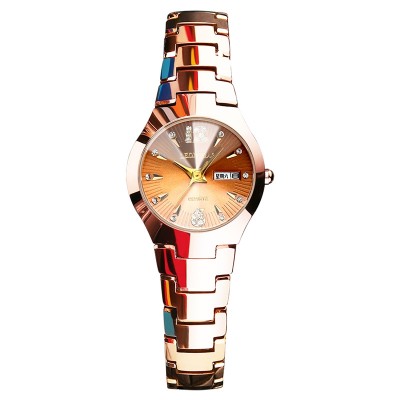 Ms han edition contracted watch quartz watch waterproof ultra-thin diamond female table fashion stainless steel lady wrist watch
