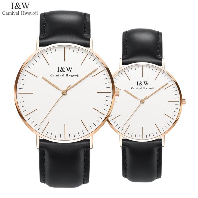 Carnival IW watches lovers fashion quartz watch; male and female ultra-thin waterproof contracted wrist watch three stitches big dial
