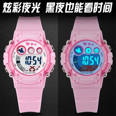 Electronic watch Disney children watch girls boy students Waterproof cartoon jelly mickey activity of the girls