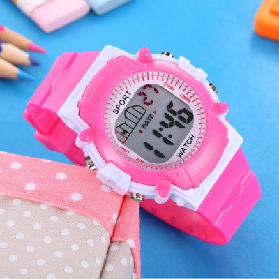 Polly m children watch girls boy waterproof elementary school students in junior high school students electronic watch children digital table of the girls