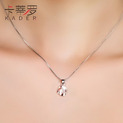Swarovski zirconium the silver necklace female clover pendant contracted, Japan and South Korea collarbone valentine's day present for his girlfriend