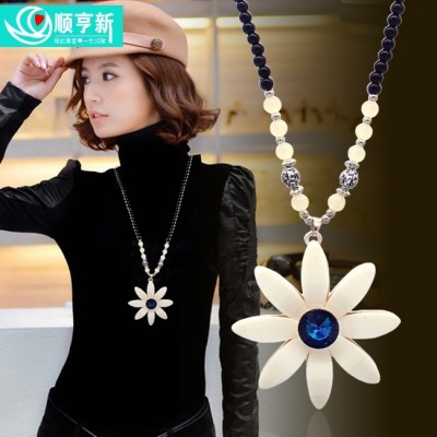 Japan and South Korea female version of qiu dong long sweater chain necklace in Europe and the exaggerated pendant clothing joker accessories accessories
