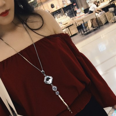 South Korea female joker tassel long multilayer autumn winter sweater chain necklace deserve to act the role of fashion pendant pendant long ornament