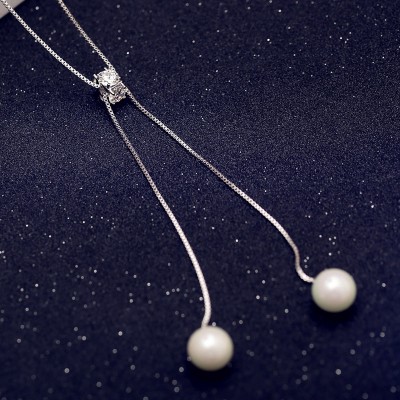 Long contracted pearl sweater chain necklace female, South Korea qiu dong joker decoration pendant pendant accessories in Europe and America