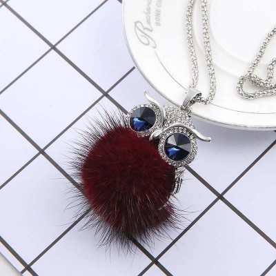 Deserve to act the role of autumn and winter clothes sweater sweater chain hair bulb necklace pendant atmospheric female south Korean joker sweater chain long