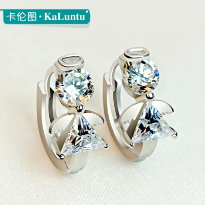 Karen figure 925 tremella female Little angel ear clip earrings, South Korea's lovely valentine gifts crystal earrings
