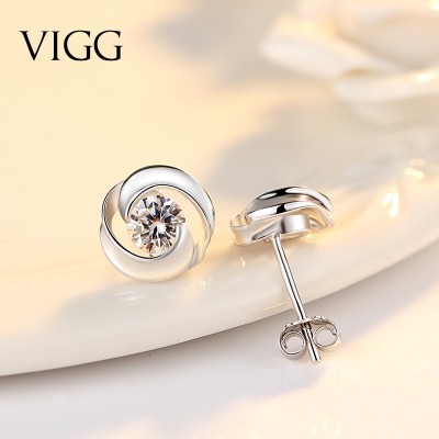 999 sterling silver 2017 new students temperament elegant small earrings ms Korea contracted mini clovers stud earrings