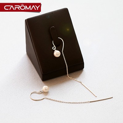 Lome jewelry Han edition s925 silver earrings female long ears line South Korea fashion temperament pearl earrings