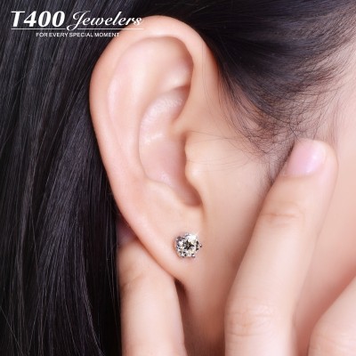 A female T400 earring Temperament is South Korea contracted silver ornament swarovski earrings eardrop allergy with zircon