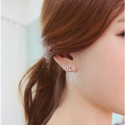 Asymmetric tremella nail sweet female, Japan and South Korea version of high fashion 925 silver pendant earrings earrings joker character